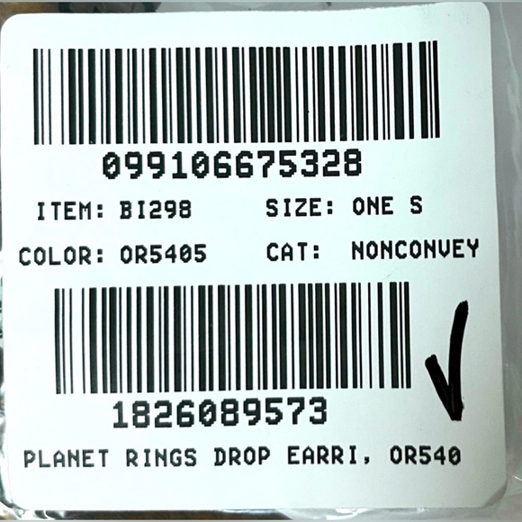 NWT J. Crew Disc Planet Rings Drop Earrings in Pale Nectar, Hypoallergenic Posts - Picture 9 of 10